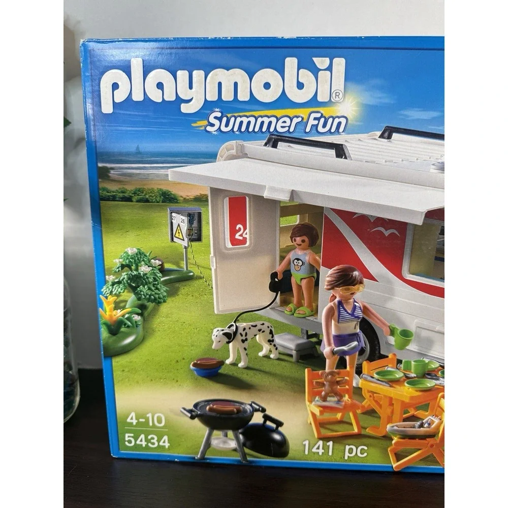 Playmobil 5434 Summer Fun Camping Family Caravan Play Set 